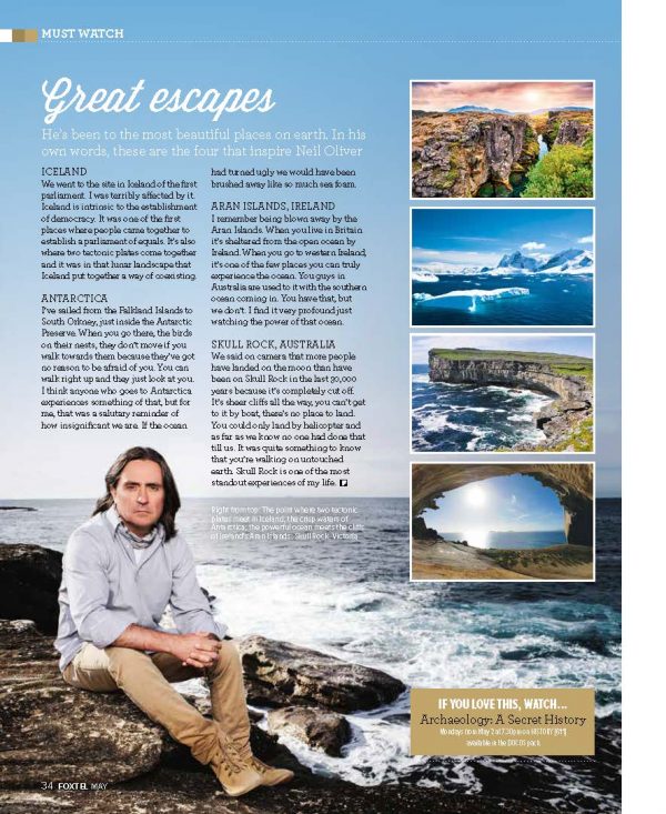 Coast NZ: Neil Oliver (Foxtel magazine)